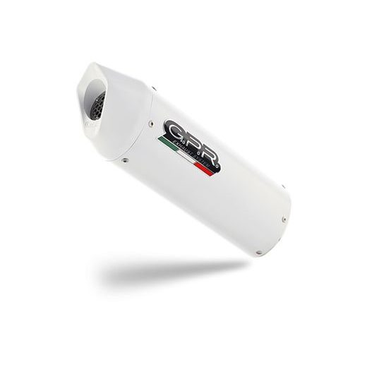 Dvojitá koncovka výfuku, uchytená skrutkami GPR ALBUS K.74.ALB White glossy including removable db killers