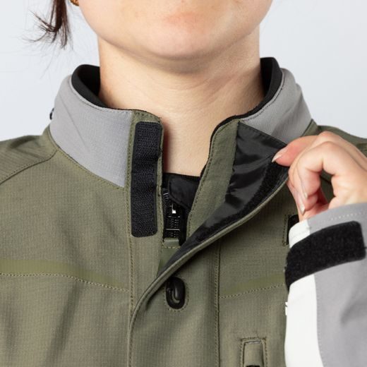 Women's laminated jacket iXS VENTURE-STX 1.0 X2-011605 light grey-olive D3XL