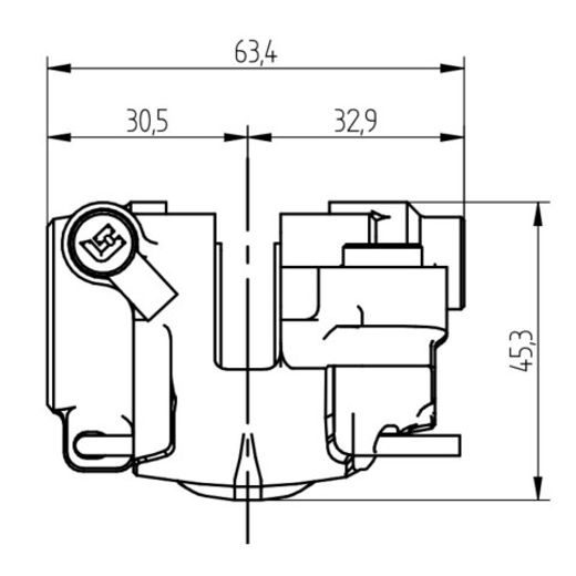 Radial brake caliper ACCOSSATO PZ018 zadná