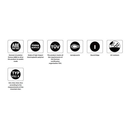 Plexi štít PUIG TOURING WITH VISOR 22516H dymové