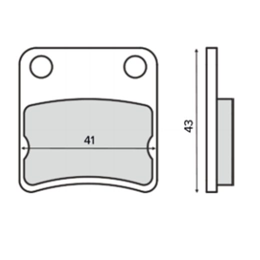 Brzdové obloženie RMS 225103240 organické