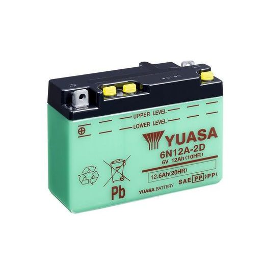 Conventional 6V battery NO ACID YUASA 6N12A-2D