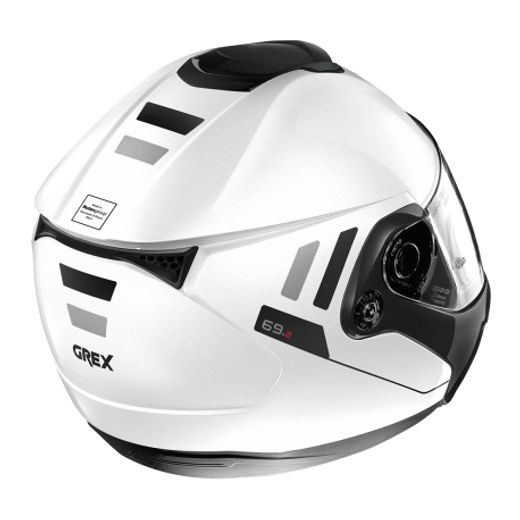 Moto helma Grex G9.2 Offset N-com Metal White 12