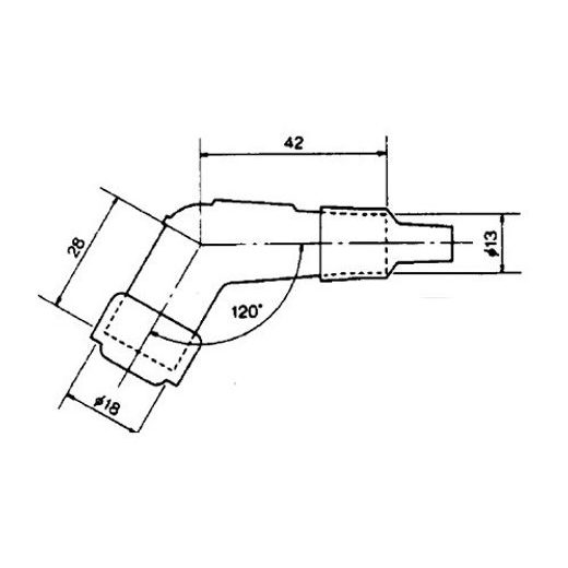 Koncovky k zapaľovacím sviečkam NGK YD05F-R červená