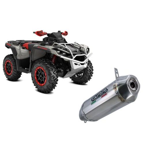 Koncovka výfuku Slip-on GPR PENTACROSS INOX QUSP.163.PENIO Brushed Stainless steel pre ATV CAN-AM Outlander 1000 2012-2023