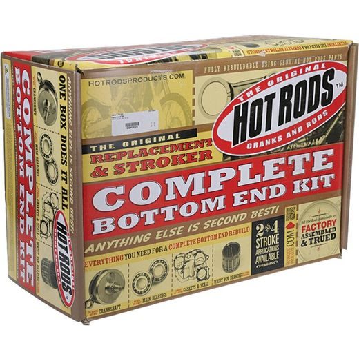 Súprava spodku motora Súprava obsahuje kľukový hriadeľ, hlavné ložisko / tesnenie a kompletnú súpravu tesnenia pre úplnú inštaláciu. HOT RODS CBK0004