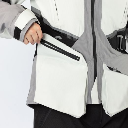 Women's laminated jacket iXS TOURSTER-STX 1.0 X2-111605 light grey-grey D2XL