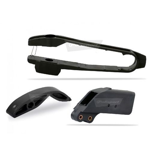 Sada vodítko reťaze / lízatko reťaze / lízatko reťaze (polmesiac) POLISPORT 90588 čierna