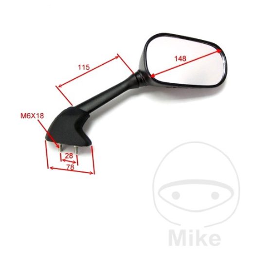 Zpätné zrkadlo JMP ZR 0295 čierna ľavý