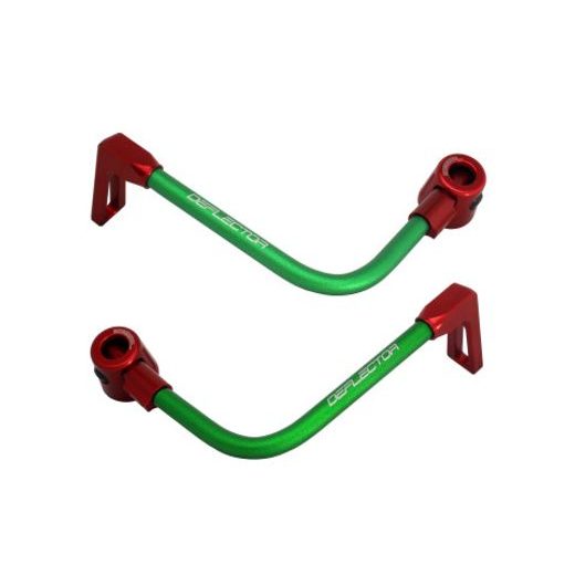 Lever guard ACCOSSATO with green hose and joint right + left, aluminium