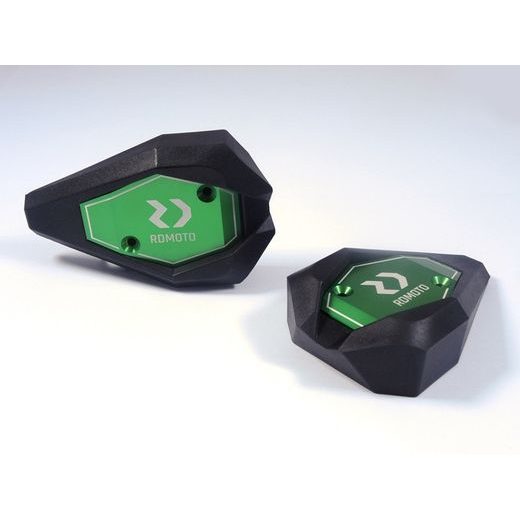 Crash sliders RDMOTO KTM13N black polyamide with green caps