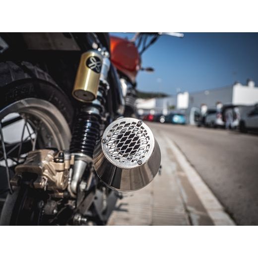 Universal silencer GPR ULTRACONE CAFÉ RACER CAFE.6.ULTRA Brushed Stainless steel without link pipe