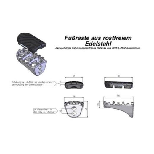 Montážní sada pro stupačky ION, Yamaha 700 Ténéré (19-)