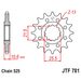 Reťazová sada EK - strieborný chain 525 ZVX, X-ring (X, NX, QX, XS), CHK front sprocket JT, CHK rear sprocket JT pre BENELLI BN 600 2014-2017