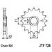 Reťazová sada D.I.D Chain - strieborný chain 520 VX, X-ring (X, NX, QX, XS), CHK front sprocket JT, CHK rear sprocket JT pre CAGIVA W16 600 1994-1997