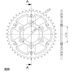 Reťazová sada EK - strieborný chain 525 SRX, X-ring (X, NX, QX, XS), CHK front sprocket JT CHK rubber cushioned, CHK rear sprocket SUPERSPROX STEALTH pre DUCATI Multistrada 950 / S 2017-2021