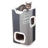 Trixie Cat Tower JORGE s odpočívadlem šedá s béžovou kožešinou 78cm