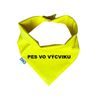 FUNKY DOG Žlutý šátek pro psa s nápisem