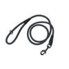 Aminela Vodítko lano s kůží černé kování šedá