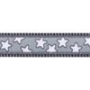 Red Dingo Postroj RD 12 mm x 30-44 cm - Stars White on Grey