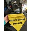 FUNKY DOG Žlutý šátek pro psa s nápisem