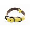 BafPet Kožený obojek ARGUS černé kování žlutá