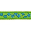 Red Dingo Obojek pro kočky Stars Turquoise on Lime