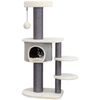 Trixie Škrabadlo MARCELLO 140cm 4 podesty kukaň míč krémová/šedá