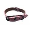 BafPet Kožený obojek ARGUS černé kování bordó