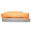 Aminela pelíšek s okrajem 80x60cm Half and Half oranžová/šedá