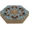 TRIXIE Xmas Snowflake vánoční kartonové škrabadlo s míčky 33 × 6 × 28 cm petrolejová