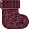 TRIXIE Xmas Lick'n'Snack Mat vánoční lízací podložka 20 cm bordó