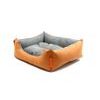 Aminela pelíšek s polštářem L oranžová/šedá 80x70cm