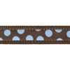 Red Dingo Postroj RD 15 mm x 36-54 cm - Blue Spots on Brown