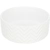 Trixie Keramická miska vroubkovaná bílá