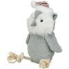 Trixie Vánoční sova na laně se zvukem 31 cm plyš/bavlněné lano šedá/bílá/béžová