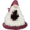 TRIXIE Xmas Bed Dwarf vánoční sametová kukaň Skřítek ø 45 × 47 cm bordó