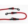Aminela Vodítko lano s kůží přepínací černé kování červená