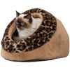 TRIXIE SOFT Edition plyšová kukaň LEO, 35 x 26 x 41 cm, hnědá/leopardí