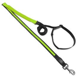 Dog fantasy Vodítko USB LED nylonové běžecké vodítko zelené 2,5x180-250cm