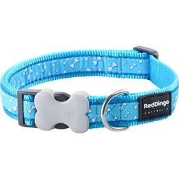 Red Dingo Obojek 12 mm x 20-32 cm Flying Bones Turquoise