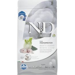 N&D WHITE Dog GF Sea Bass Spirulina & Fennel Puppy Medium & Maxi 2 kg