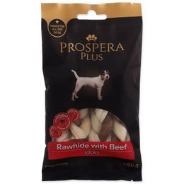 Prospera Plus Pochoutka Surová kůže s hovězím pletená tyčinka 4ks 7,5cm