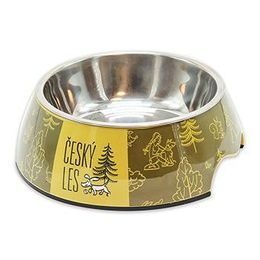 Akinu ČESKÝ LES Melaminová miska s nerez vložkou lesní zelená L 1200 ml