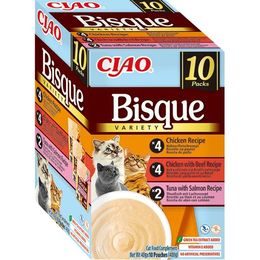Inaba Ciao Bisque kuře, hovězí a tuňák multipack 10x40 g