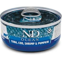 N&D OCEAN Cat konzerva Tuna, Cod, Shrimp & Pumpkin 70 g