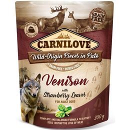 Carnilove Dog kapsička Paté Venison with Strawberry Leaves 300 g