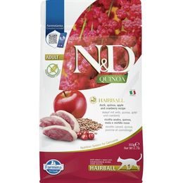 N&D QUINOA Cat GF Hairball Duck & Cranberry Adult 300 g