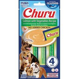 Inaba Churu dog snack losos a zelenina 4x14 g