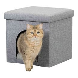 Trixie ALOIS taburet jeskyně tkaná textilie 38x40x38 cm šedý